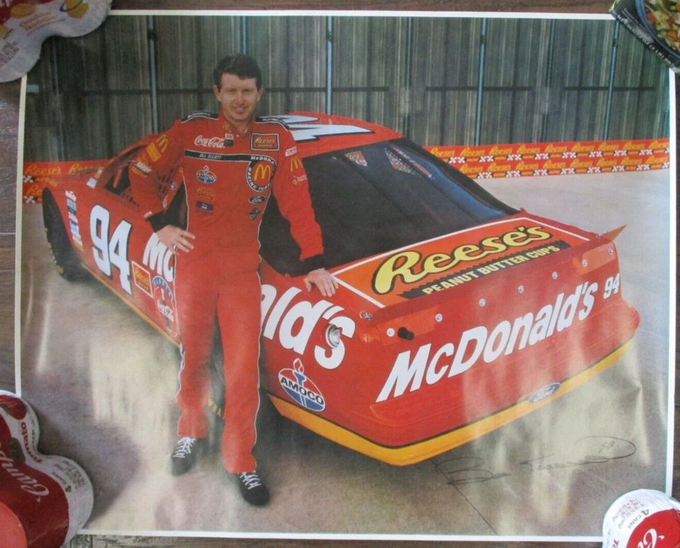 BILL ELLIOTT #94 POSTER 16X20 FORD MCDONALD'S REESE'S RACING NASCAR - Image 1 of 1