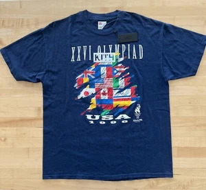 T-shirt Kith vintage scatola logo 1/1 Olimpiadi 1996 blu taglia XL - Foto 1 di 4