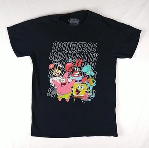 Bob Esponja Pantalones Cuadrados Patrick Mr. Cangrejo Camiseta Negra (Hombre Talla M Mediana) - Imagen 1 de 7