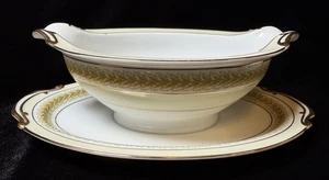 Vintage Noritake Styx 3712 Gravy Boat Attached Underplate Japan - Picture 1 of 13
