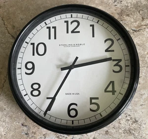 Sterling & Noble 11" Wall Clock – Plastic Frame – Tested Works – Made in USA - Picture 1 of 7