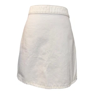 Madewell Denim High Waist Straight Mini Skirt White Size 26 Zip A-Line NF953 NEW - Picture 1 of 8