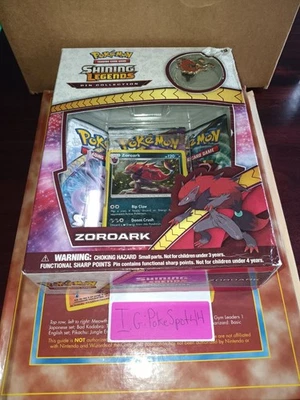 Pokemon 2017 Shining Legends Zoroark Pin Colección Caja Sellada (Algo Pliegues) Foto 1 de 4