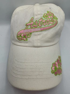 Houston Astros Women's Hat/Cap Spring Training Vintage Logo White/Pink - Image 1 of 4
