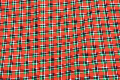 African Butterfly Shukas Masai blanket made in Kenya Red/Green PLAID - Image 1 of 3