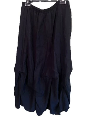 Saia Longa MATCH POINT de Linho Preto Tamanho Grande G Fabricada nos EUA - Imagem 1 de 4