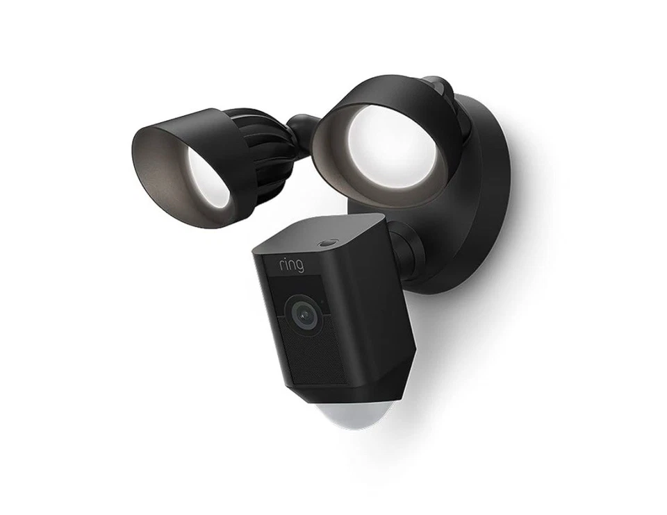 Cámara de videovigilancia Ring Floodlight Cam con cable Plus para exteriores 1080p HD negra Foto 1 de 4