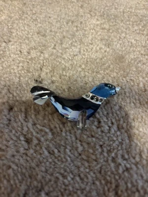 Swarovski Crystal Cubia Sea Lion Pin Brooch Seal Blue Color NOS RETIRED - Image 1 of 4