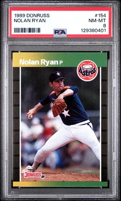 1989 DONRUSS #154 NOLAN RYAN PSA 8 - Image 1 of 2