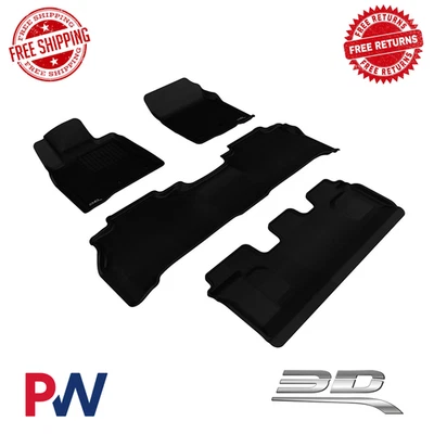 Revestimiento de piso 3D MAXpider ajuste personalizado KAGU negro para 12-21 Lexus LX570 Foto 1 de 4