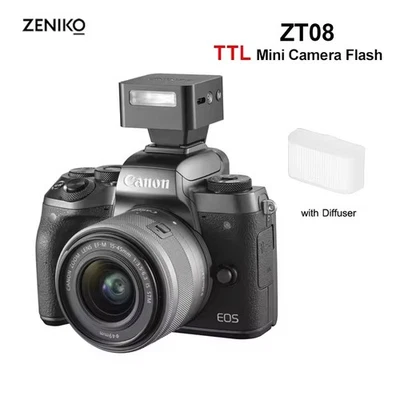 ZENIKO ZT08 Mini TTL Camera Flash Light Speedlite for Canon Nikon Sony Fujifilm - Image 1 of 4