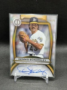 2025 Topps Tribute Dennis Eckersley On Card Certified Auto 34/75 A's - Picture 1 of 2