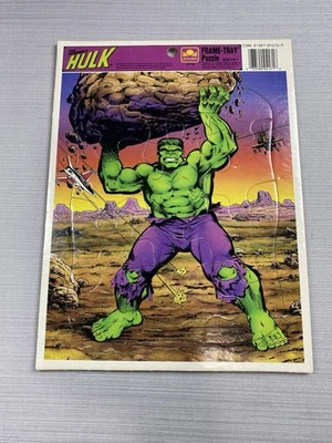 The Incredible Hulk Frame Tray Puzzle Marvel Golden 8x11 USA Vintage 1990 - Image 1 of 4