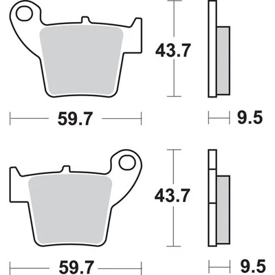 Pastillas de freno sinterizadas SBS Racing para Honda CRF 777RSI Foto 1 de 4