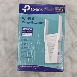 TP-Link AX1800 Dual Band Wi-Fi 6 Range Extender | 5 GHz 1201 Mbps | RE615X - Afbeelding 1 van 5