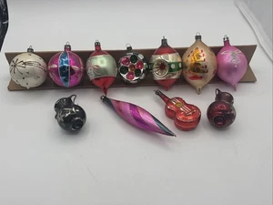 Surtido de adornos navideños vintage Polonia pintados a mano (11), buen estado - Imagen 1 de 19