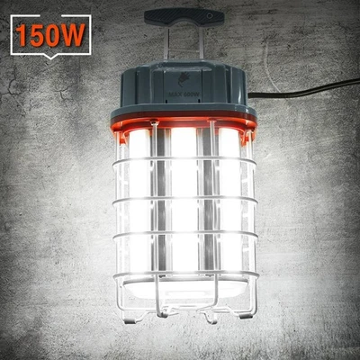 LUZ DE TRABAJO LED CUADRADA 150W 5000K 100-277VAC GRIS+ROJO CON ENCHUFE US 5000K 22500Lm Foto 1 de 4