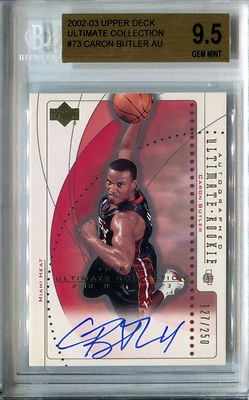 2002-03 Upper Deck Ultimate Collection CARON BUTLER Auto RC Rare SP /250 BGS 9.5 - Image 1 of 2
