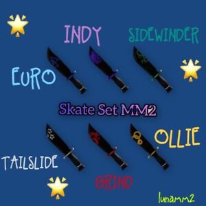 SKATE SET MM2 🌙ALL 6 WEAPONS GODLY🌙 SUPER FAST DELIVERY