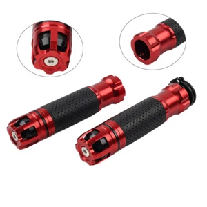Red 7/8'' 22MM Handle Bar Hand Grips For Honda For Suzuki For Yamaha Red - Picture 1 of 12