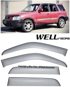WELLVISORS Side Window Visors Premium Series Rain Guard Honda CRV 1997-2001 - Picture 1 of 6