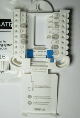 NUEVO HONEYWELL UWP 16 SERIE T TERMOSTATO PLACA DE PARED/MONTAJE SOLO 32321051-001 Foto 1 de 3