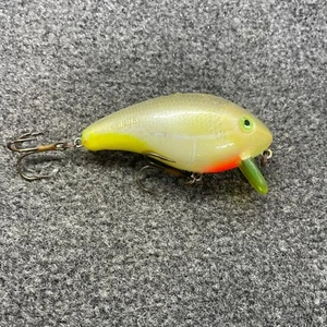Mann's 1- Minus Double Stamp Vintage Crankbait Lure 5/8oz Lemon Shad Crystaglow - Picture 1 of 10