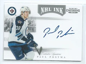 2011-12 Contenders Paul Postma tinta NHL autógrafo automático jets de radiocontrol - Imagen 1 de 1