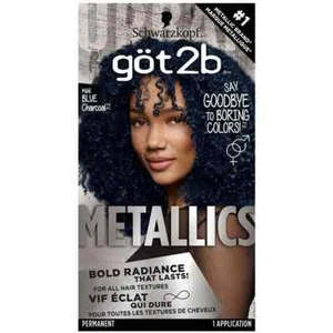 Schwarzkopf Blue Charcoal M66 Got2b Metallics Permanent Hair Color Kit NEW - Picture 1 of 1