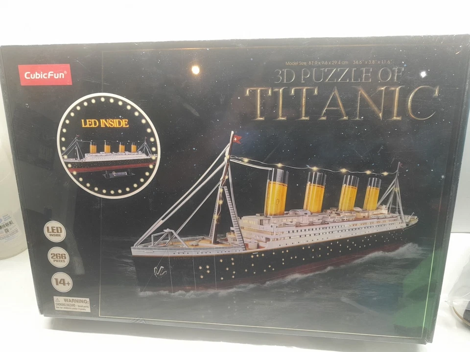 Juguetes Titanic Rompecabezas 3D para Adultos Titanic Artesanías para Adultos 36"" LED Regalos Foto 1 de 4