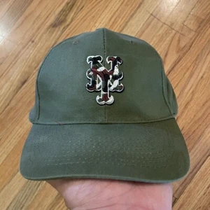 Y2K New York Mets Camo Jeep Game Promo SnapBack Hat - Picture 1 of 5