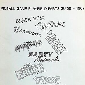 Bally 1987 Pinball Game Playfield Parts Guide Catalog Machine Manual ORIGINAL