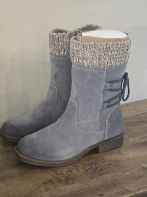 $168 Comfortiva Mujer Salem Bota Media Pantorrilla Denim Gamuza Talla 6 Impermeable Foto 1 de 4