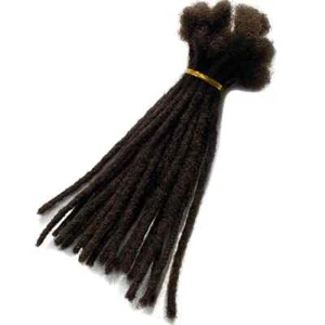 Dreadlock Human Hair Extension Handmand Can Dyed Curled Locs 0.4cm 20locs/Packs - Picture 1 of 33