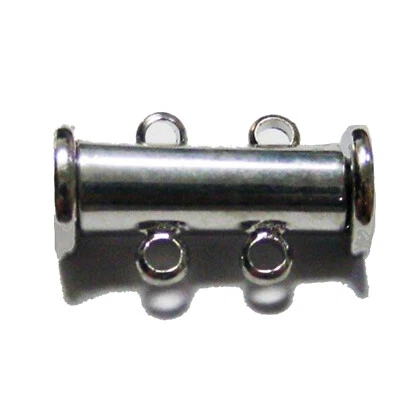 25 Silver Necklace Bracelet Magnetic Slide Clasp 2-Strands 15mm Craft DIY - Image 1 of 4