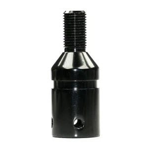 V2 ALUMINUM NON THREADED SHIFT KNOB ADAPTER 12X1.25MM BLACK SHIFTER THREADS - Picture 1 of 2