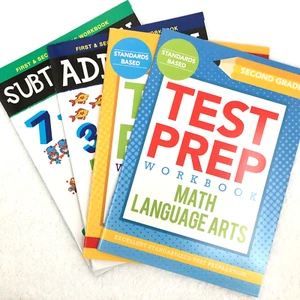 Common Core Education Books First and Second Grade Workbook & Test Prep Lot of 4 - Picture 1 of 13