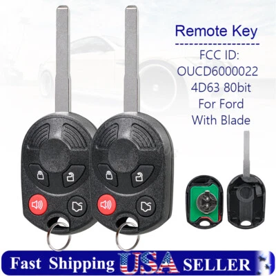 2 para Ford Transit Connect 2014 2015 2016 2017 entrada sin llave mando a distancia coche llavero Foto 1 de 4