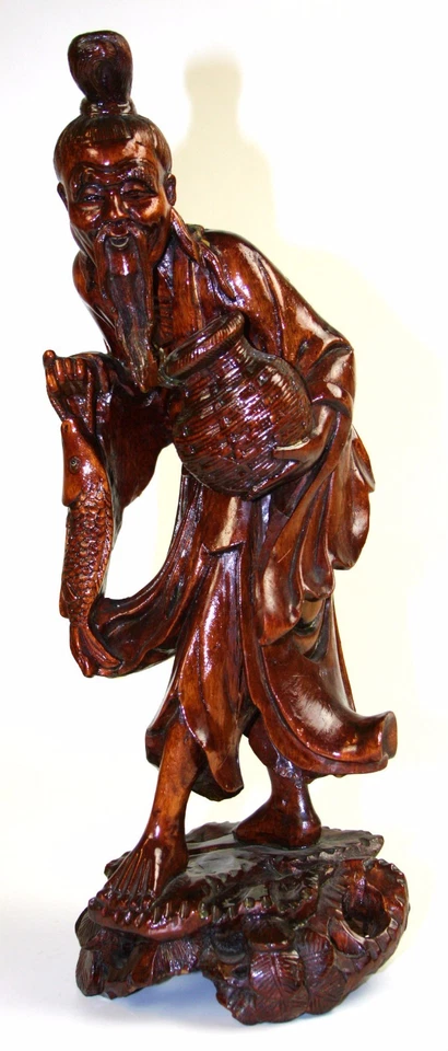 DIVINIDAD CHINA. VIEJO. MADERA TALLADA. CHINA. PRIMERA MITAD DEL SIGLO XX. Foto 1 de 1