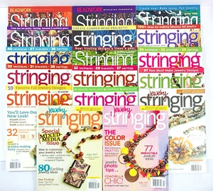 Stringing Magazine Issues 2005-2013 Lot of 17 Bead Jewelry Making Wire Beadwork - Picture 1 of 11
