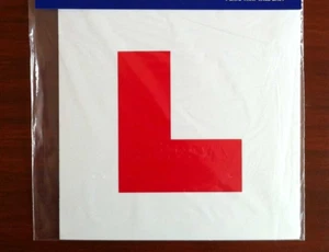 REAR MOTORCYCLE - SCOOTER L PLATE STIFF PLASTIC LEARNER LEGAL L-PLATE CBT BOOM - Picture 1 of 2