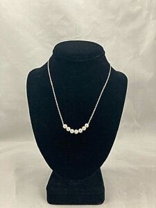 Vintage ADD-A-PEARL Necklace 14kt Solid Gold add a Pearl 7 Genuine Pearl Chain