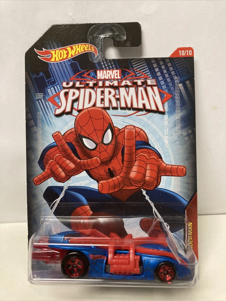2015 Hot Wheels #10 Marvel Ultimate Spider Man Spiderman Blue Arachnorod - Image 1 of 2
