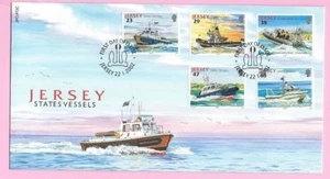 JERSEY Post 2002 - FDC - JERSEY STATE'S VESSELS - Special Handstamp - Picture 1 of 2