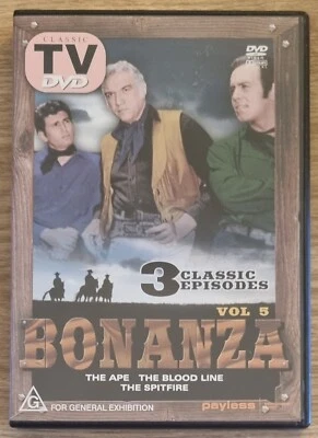 • Bonanza: Vol 5 • DVD • Region 0 • PAL • 3 Classic Episodes • FREE postage!! - Image 1 of 3