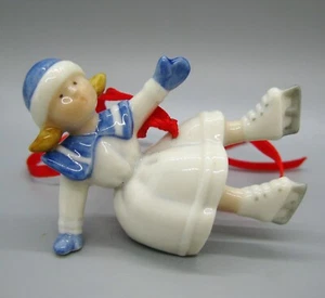 2004 Royal Copenhagen Children's Collections Ice Skater Isabella Ornament No Box - Picture 1 of 9