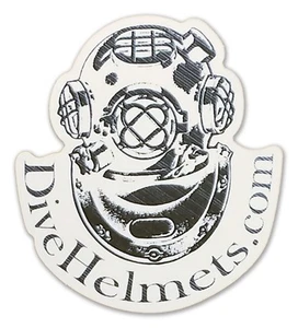 DiveHelmets.com Logo Commercial Diving Helmet Die Cut Sticker - Picture 1 of 1