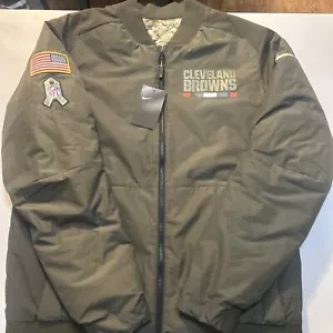 Giacca bomber reversibile Nike Cleveland Browns uomo NFL Salute to Service - Foto 1 di 3