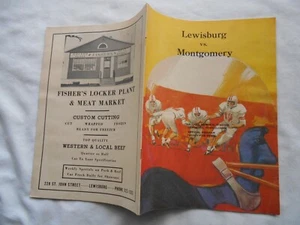 LEWISBURG HS GRÜNE DRACHEN VS. MONTGOMERY FUSSBALLPROGRAMM OKTOBER 19,1973 - Bild 1 von 2