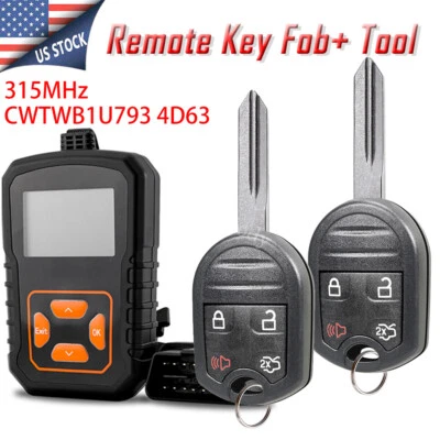 2 Llaveros remotos para coche + herramienta de programación para Lincoln Navigator MKX MKZ CWTWB1U793 Foto 1 de 4